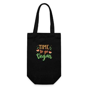 Il est temps de devenir végétalien - Sac à bouteille - noir - Devant