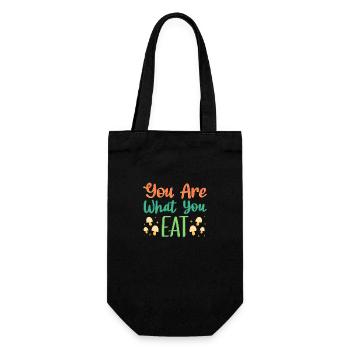 vous êtes ce que vous mangez végétalien - Sac à bouteille - noir - Devant