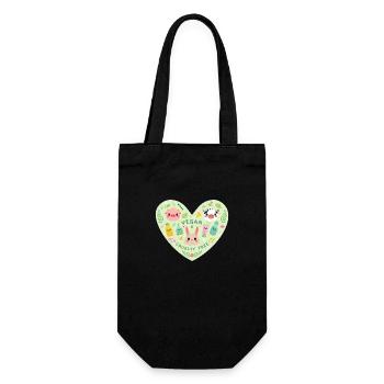 Vegan et sans cruauté - Sac à bouteille - noir - Devant