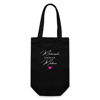 Mademoiselle sera bientôt madame - Sac à bouteille - noir - Devant