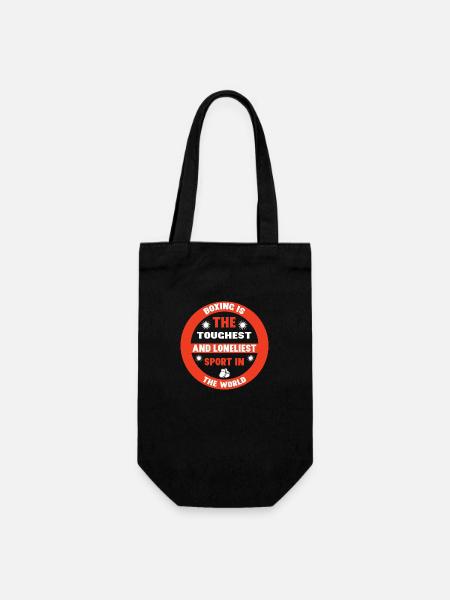 La boxe est le sport le plus dur et le plus solitaire - Sac à bouteille - noir