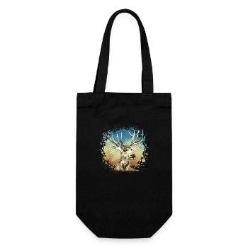 Deer - Gift Bag for Bottles - black - Front
