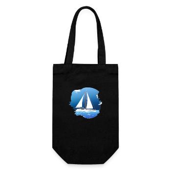 Sailing Sailing Sailing Sailing Sailboat - Gift Bag for Bottles - black - Front