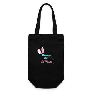 "Team La Mariée Lapin" - Pour un mariage adorable - Sac à bouteille - noir - Devant