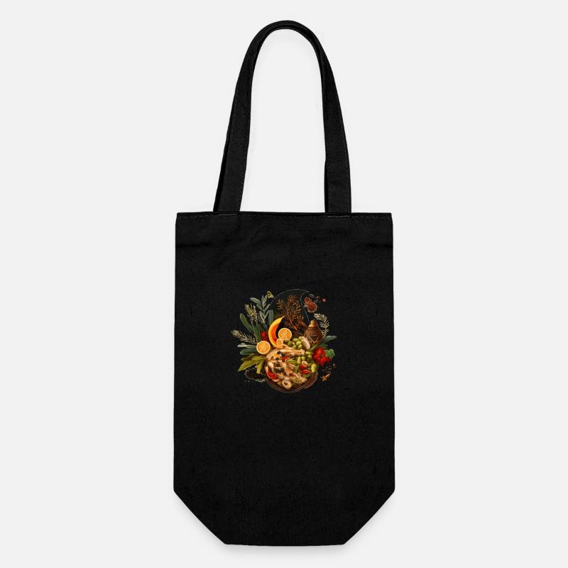 Vegan Plate Gift - Gift Bag for Bottles - black