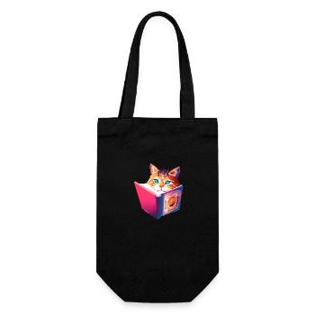 Chat Livres Chaton Lecture Domestique Chat Chat Livre - Sac à bouteille - noir - Devant