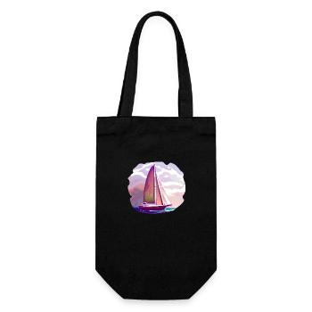Sailing Sailing Sailboat Sailing Ship Sailor - Gift Bag for Bottles - black - Front