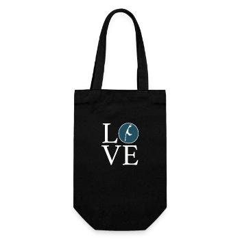 LOVE sylt - Geschenkbeutel für Flaschen - Schwarz - Vorne
