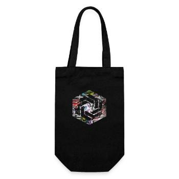 Hexagon-Programmierung Programmierer Codierung geometrisch - Geschenkbeutel für Flaschen - Schwarz - Vorne