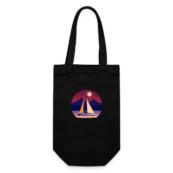 Sailing Sailing Ship Sailing Sailing Sailing Boat - Gift Bag for Bottles - black - Front