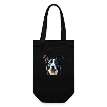 Tricolor dog - Gift Bag for Bottles - black - Front