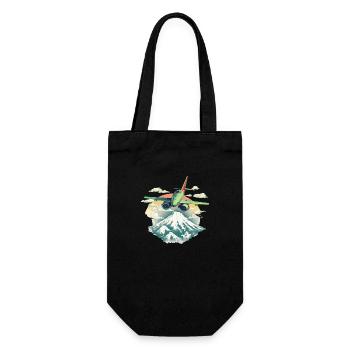 The plane - Gift Bag for Bottles - black - Front