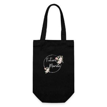 Future mariée floral - Sac à bouteille - noir - Devant