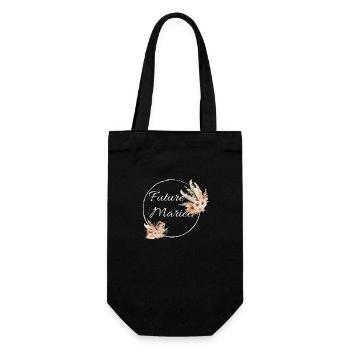 Future mariée floral - Sac à bouteille - noir - Devant