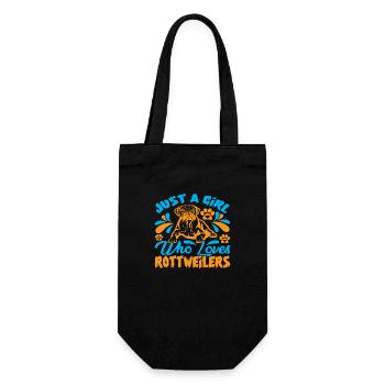 Just a Girl who loves Rottweilers - Gift Bag for Bottles - black - Front