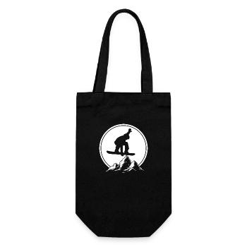 Snowboarders Winter Sports Snow - Gift Bag for Bottles - black - Front