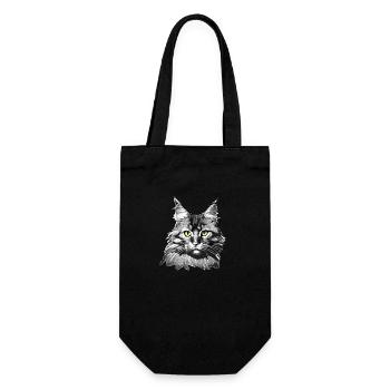 Cat Pet Kitten Cat Maine Coon Domestic Cat - Gift Bag for Bottles - black - Front
