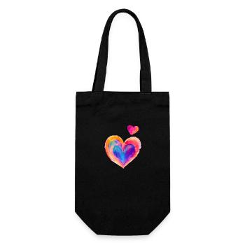 Mother's Day Wedding Love Valentine's Day Engagement - Gift Bag for Bottles - black - Front
