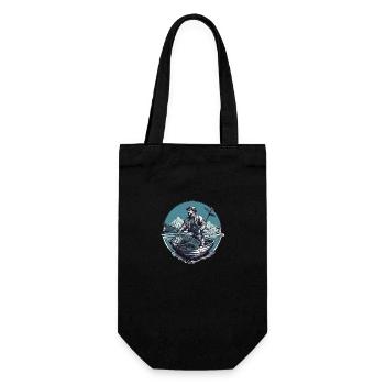 Fisherman on the Sea - Geschenkbeutel für Flaschen - Schwarz - Vorne