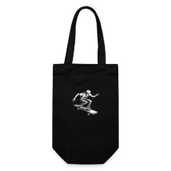 Skaterboy skaten - Geschenkbeutel für Flaschen - Schwarz - Vorne