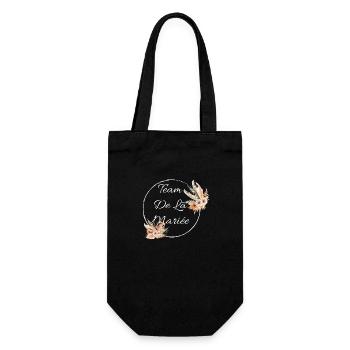 team de la Mariée evjf t-shirt assorti floral - Sac à bouteille - noir - Devant