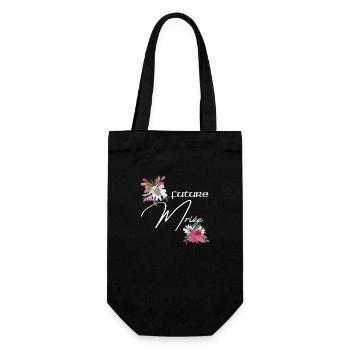 Future mariée floral - Sac à bouteille - noir - Devant