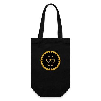 Hundepfote Hundefreunde - Geschenkbeutel für Flaschen - Schwarz - Vorne