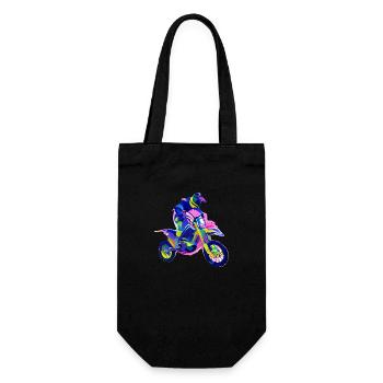 Motorcross Motorcycle Motorcycle Fan Motorcyclist - Gift Bag for Bottles - black - Front