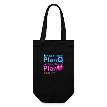 Je veux etre ton plan coeur disign - Sac à bouteille - noir - Devant
