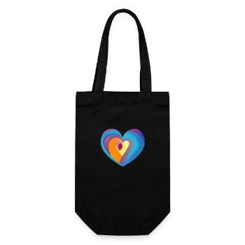 Verlobung Muttertag Valentinstag Liebe Hochzeit - Geschenkbeutel für Flaschen - Schwarz - Vorne
