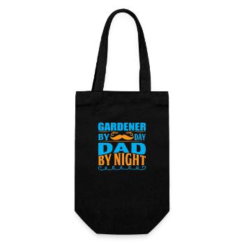 Gardener by Day Dad by Night - Gift Bag for Bottles - black - Front