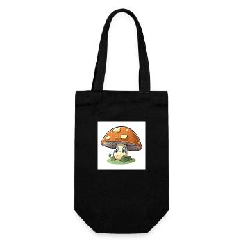 Lustiger Fliegenpilz - Geschenkbeutel für Flaschen - Schwarz - Vorne