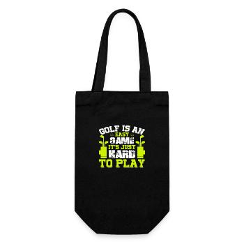 Golf is an easy Game it ́s just hard to Play - Gift Bag for Bottles - black - Front