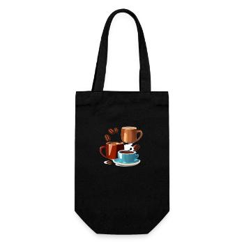 Coffee Coffee Cup Caffeine Gift Coffee Bean - Gift Bag for Bottles - black - Front