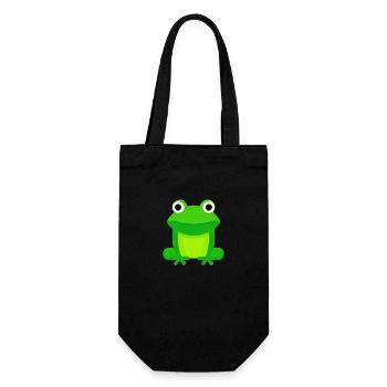 Frosch Icon - Geschenkbeutel für Flaschen - Schwarz - Vorne