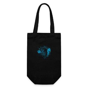 Vintage Flower Design - Gift Bag for Bottles - black - Front