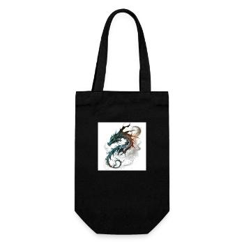 Rauchiger Stammesdrache - Geschenkbeutel für Flaschen - Schwarz - Vorne