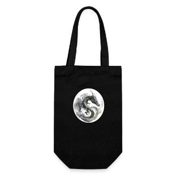 dragon fumée - Sac à bouteille - noir - Devant