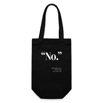 "No." - Sac à bouteille - noir - Devant