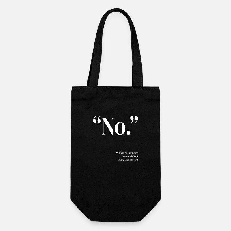 "No." - Gift Bag for Bottles - black