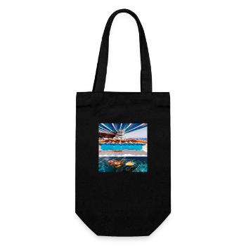 Urlaub am Meer - Geschenkbeutel für Flaschen - Schwarz - Vorne