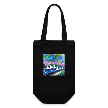 bicycle in spring mountains - Gift Bag for Bottles - black - Front