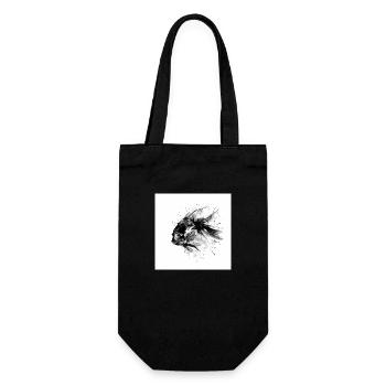Sweet fish swimming in the sea - illustration - Gift Bag for Bottles - black - Front