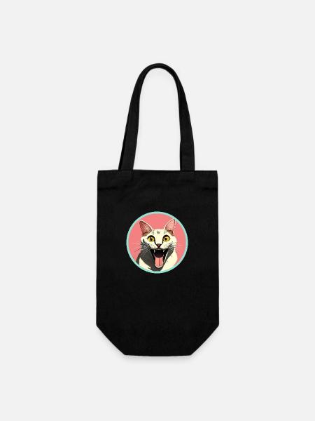 Happy Kitty - Sac à bouteille - noir