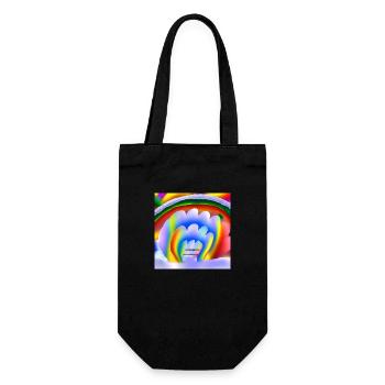 Regenbogen im Winter - Geschenkbeutel für Flaschen - Schwarz - Vorne