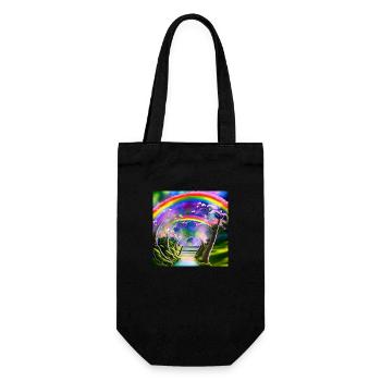 Arc-en-ciel au printemps - Sac à bouteille - noir - Devant
