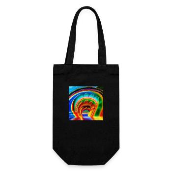 Sonniger Tag Regenbogen - Geschenkbeutel für Flaschen - Schwarz - Vorne