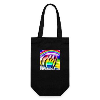 rainbow in sunny day - Gift Bag for Bottles - black - Front