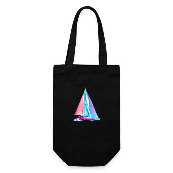 Sailing Sailing Sailboat Sailing Ship Sailors - Gift Bag for Bottles - black - Front