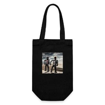 men in cyber world - Gift Bag for Bottles - black - Front